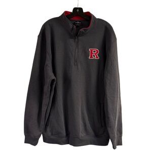 NWT Colosseum Rutgers Scarlet Knights Tortugas Logo Quarter Zip Jacket Size L